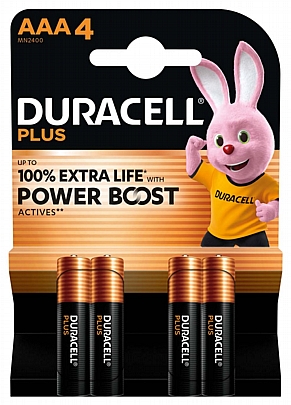 4 Μπαταρίες / blister LR03-AAA 
Duracell Plus Power 100%