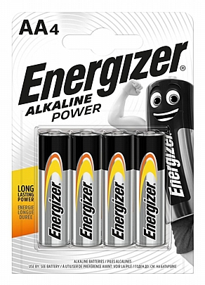 4 Μπαταρίες / blister LR6-AA
Energizer Alkaline Power