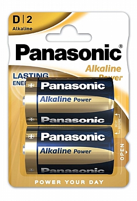 2 Μπαταρίες / blister LR20-D    Panasonic Alkaline power 