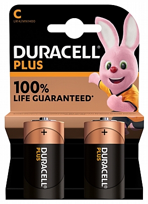 2 Μπαταρίες / blister LR14-C 
Duracell Plus Power