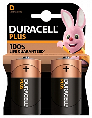 2 Μπαταρίες / blister LR20-D
Duracell Plus Power