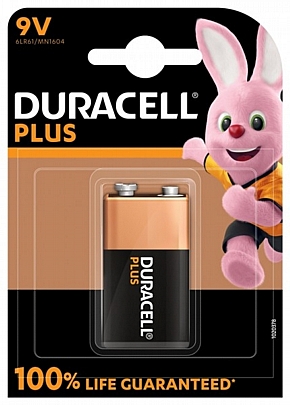 1 Μπαταρία / blister 6LR61-9V Duracell Plus Power