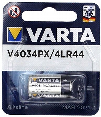 1 Μπαταρία / blister 4LR44 
Varta