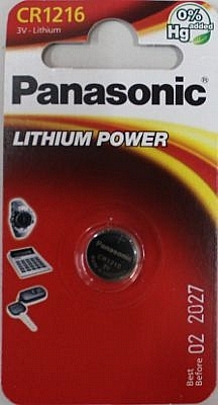 1 Μπαταρία / blister CR1216
Panasonic 