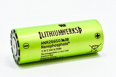 Μπαταρία LiFePO4 26650 3.3V 2300mAh 70A Lithium Werks