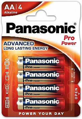 4 Μπαταρίες / blister LR6-AA 
Panasonic Pro Power