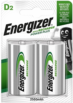 2 Μπαταρίες / blister HR20 D 2500mAh ENERGIZER Power plus