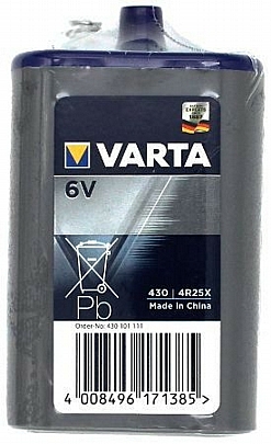 1 Μπαταρία zinc-chloride ελατηρίου 6V 7.5Ah VARTA