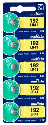 5 μπαταρίες / blister  LR41-192 MURATA