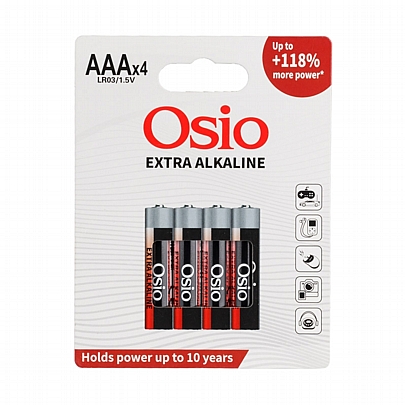 4 Μπαταρίες / blister LR03-AAA OSIO Extra Alkaline