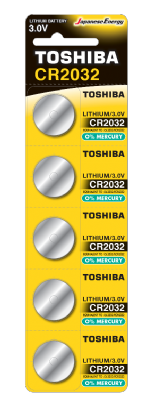 5 Μπαταρίες/ blister CR2032 3V λιθίου TOSHIBA 