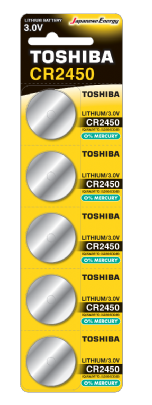 5 Μπαταρίες/blister CR2450 3V λιθίου TOSHIBA